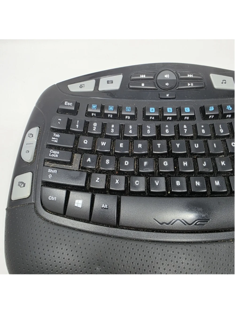 Logitech K350 Wave Comfort Ergonomic Wireless Keyboard No Dongle
